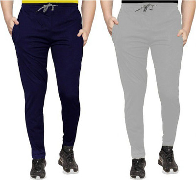 SHANPIK Solid Men Blue, Grey Track Pants