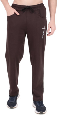 Kiba Retail Solid Men Brown Track Pants