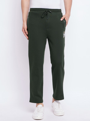 DUKE Solid Men Green Track Pants