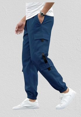 SUN BEAUTY FASHIONISTA HUB Solid Men Dark Blue Track Pants
