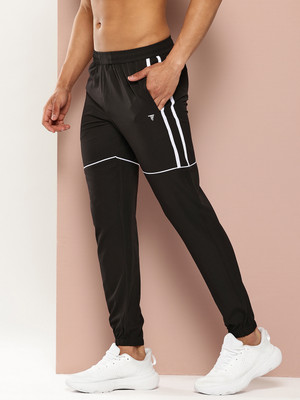 Turnfit Striped Men Black Track Pants