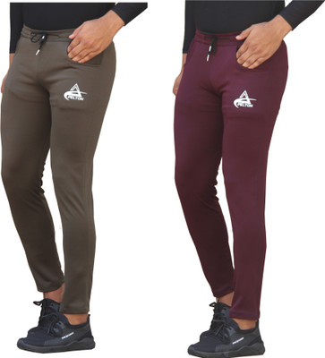 pelton Solid Men Green, Purple Track Pants