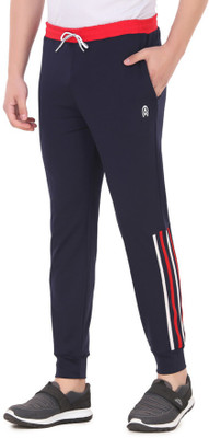 Zicada Striped Men Dark Blue Track Pants