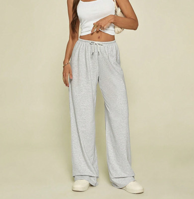 Dockstreet Striped Women Grey Track Pants