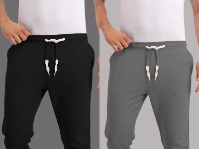 VANDITA FASHION Solid Men Black, Grey Track Pants