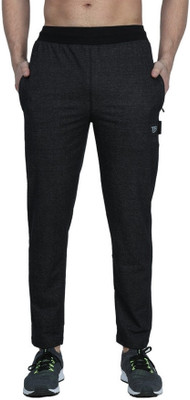 Texfro Solid Men Black Track Pants