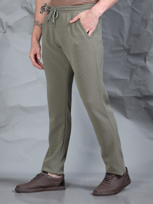 bEEVEE Self Design Men Light Green Track Pants