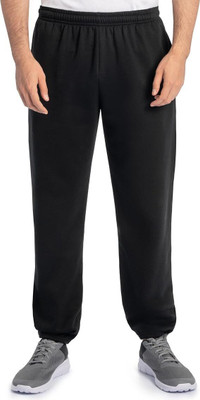 AURVY Solid Men Black Track Pants