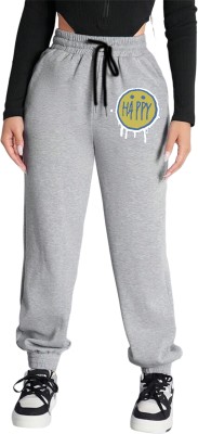 Tabadtod Graphic Print Women Grey Track Pants