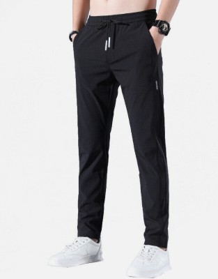 PP PRODUCTIONS Solid Men Black Track Pants