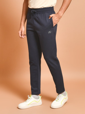 SKYKNIT Solid Men Dark Blue Track Pants