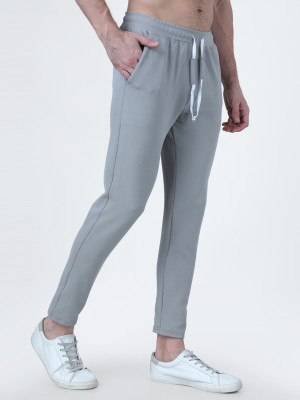 SOBI Solid Men Grey Track Pants