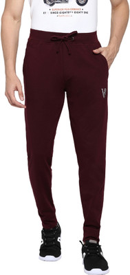 VAN HEUSEN Solid Men Maroon Track Pants