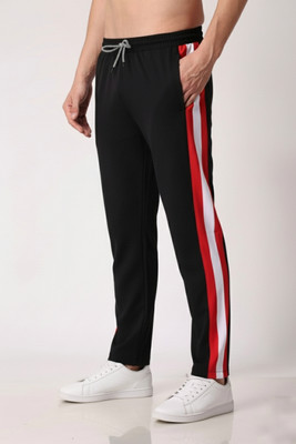 Gautam Enterprises Colorblock Men Black Track Pants