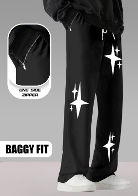 FTX Printed Men Black Track Pants