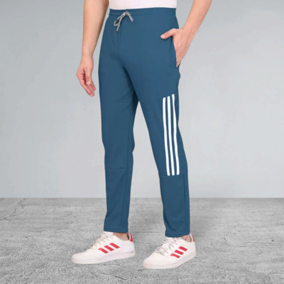 CLOTVIN TREND Striped Men Black Track Pants