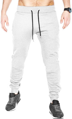 TRIPR Solid Men Grey Track Pants