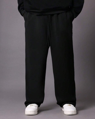 Cloth N Code Solid Men Black Track Pants