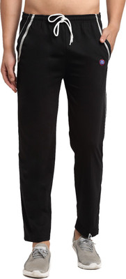 MACK JONNEY Solid Men Black Track Pants