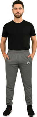 MoveMode Striped Men Grey Track Pants