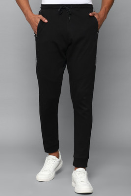 Allen Solly Solid Men Black Track Pants