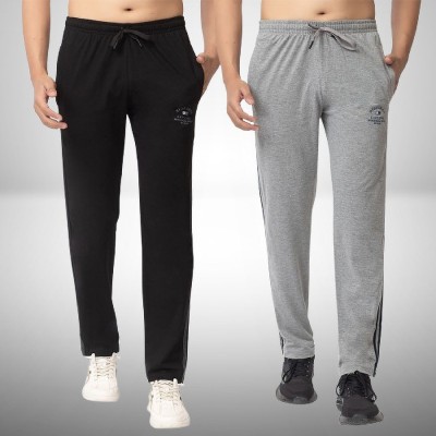 COZYCOVE Solid Men Black, Grey Track Pants