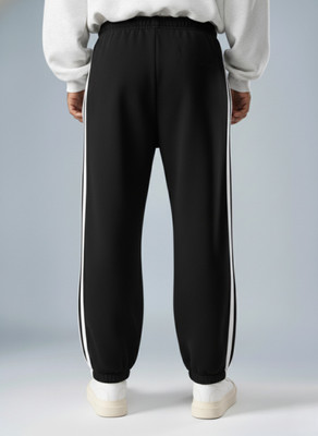 Dockstreet Solid Men Black Track Pants