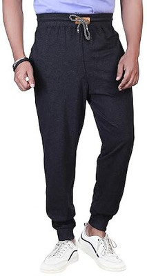 ONE STREET Solid Men Black Track Pants