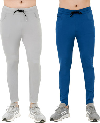 NAVRISE Solid Men Beige, Light Blue Track Pants