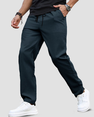 EyeBogler Solid Men Blue Track Pants