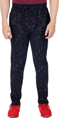 FEEL TRACK Printed Men Dark Blue Track Pants