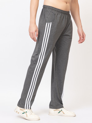 Zeffit Striped Men Grey Track Pants