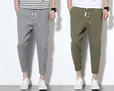 KEISHNA POINT FASHIONN Solid Men Grey, Green Track Pants