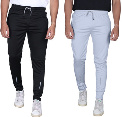 CLOTVIN TREND Striped Men Black, Grey Track Pants