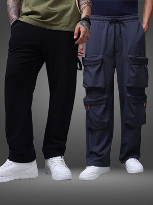MADSTO Printed Men Grey, Black Track Pants