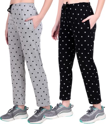 JECKWARD Polka Print Women Multicolor Track Pants