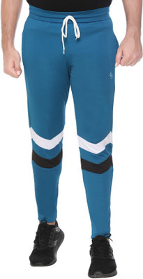 Leebonee Colorblock Men Blue Track Pants