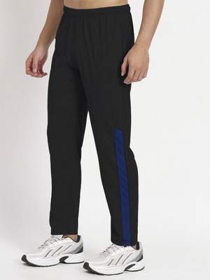 Stroove Solid Men Black Track Pants