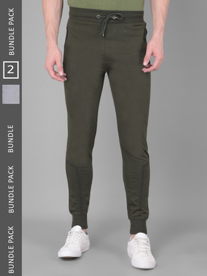 Force NXT Solid Men Dark Green Track Pants