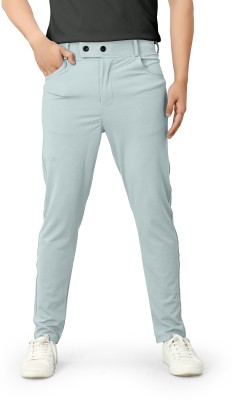 Jack Lawrence Solid Men Silver Track Pants