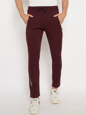 DUKE Solid Men Maroon Track Pants