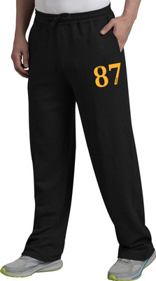 West Gate Clothing Printed Men Black Track Pants