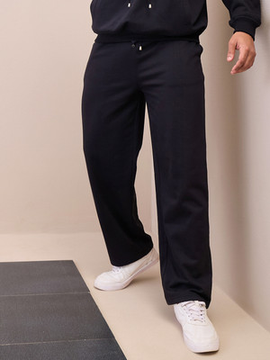 MASCLN SASSAFRAS Solid Men Black Track Pants