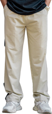 MANIAC Colorblock Men Beige Track Pants