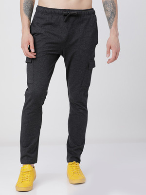 HIGHLANDER Solid Men Black Track Pants