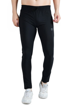 KWINGS Solid Men Black Track Pants