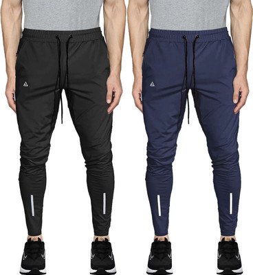 AVOLT Solid Men Blue, Black Track Pants