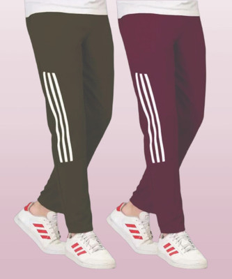 THE SARTHI FASHION WORLD Striped Men Purple, Green Track Pants
