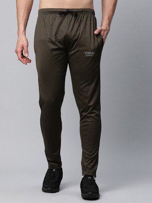 MACK JONNEY Solid Men Olive Track Pants