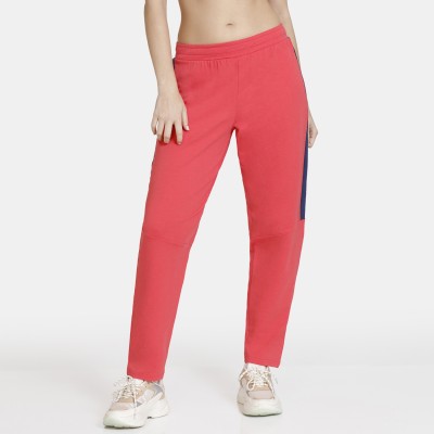 Zelocity by Zivame Solid Women Red Track Pants